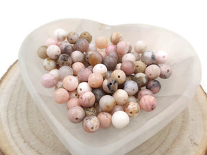 Opale rose Grade AB - 8 mm - 20/40 Perles