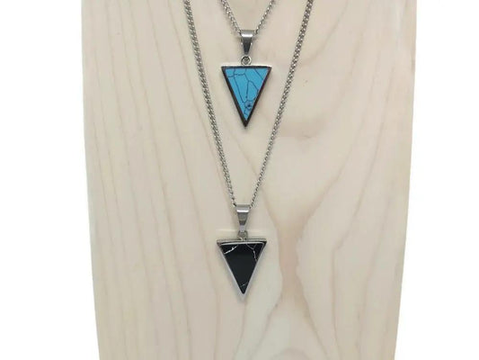 Pendentif Turquoise et acier inoxydable Les Précieuses Perles