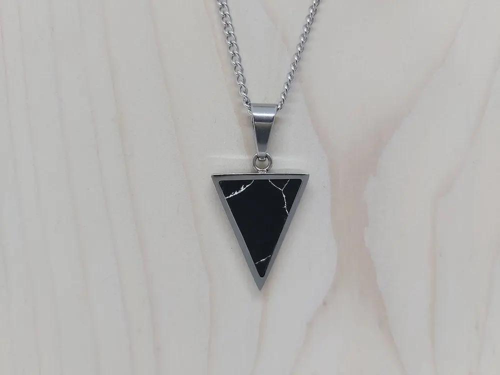 Pendentif Turquoise et acier inoxydable Les Précieuses Perles