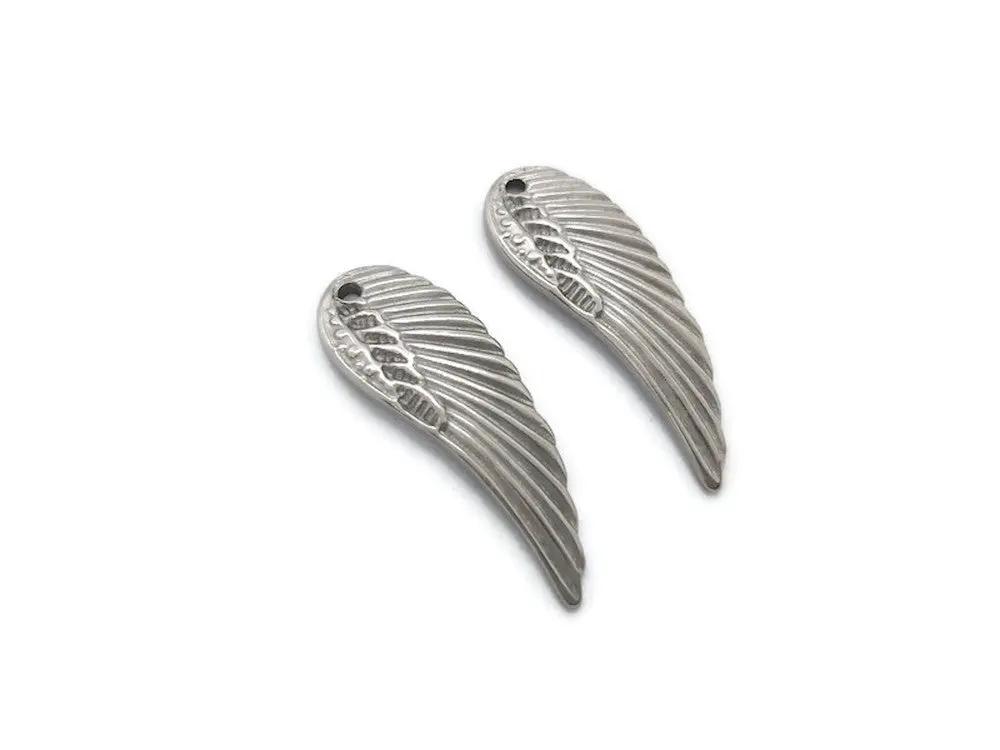 Pendentif aile d'ange inox Les Précieuses Perles