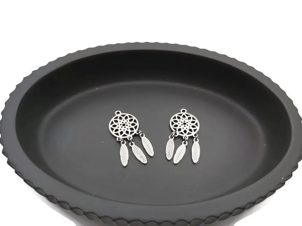 Pendentif attrape rêve en inox Les Précieuses Perles