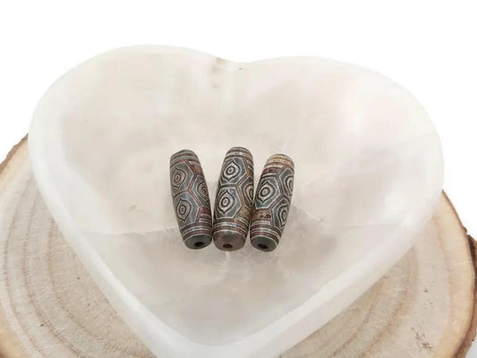 Agate - DZI Tibétaine 6 œil Les Précieuses Perles