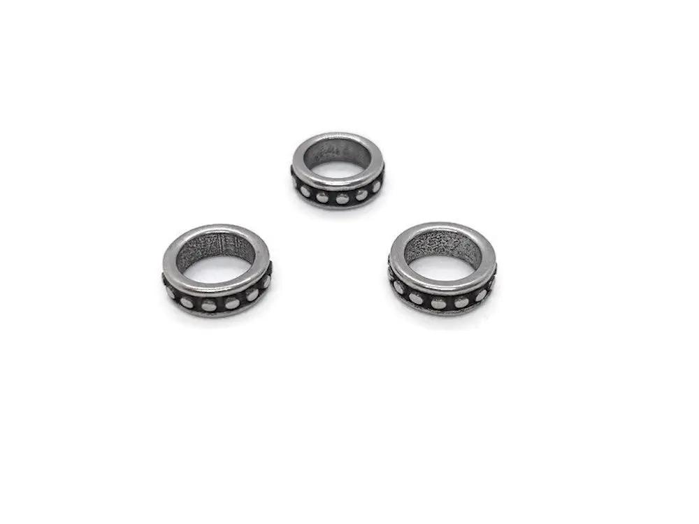 Perle décorative rondelle inox 8x3 mm Les Précieuses Perles