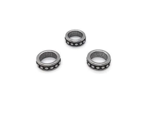 Perle décorative rondelle inox 8x3 mm Les Précieuses Perles