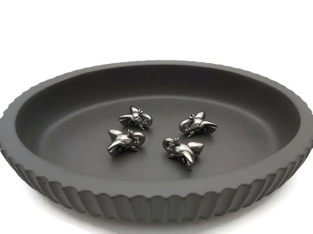 Perle décorative tête d'éléphant inox Les Précieuses Perles