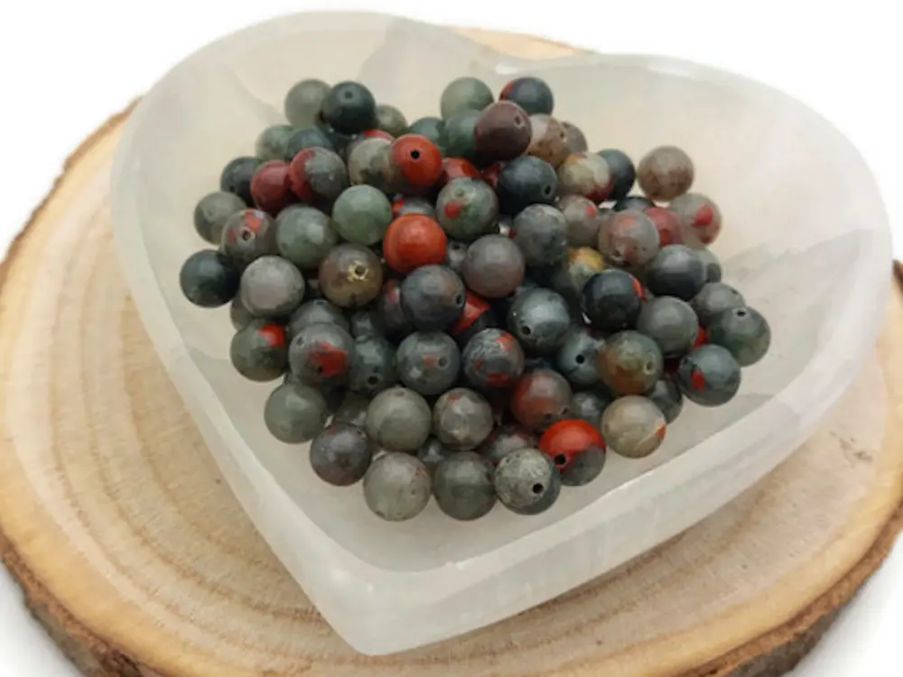 Jaspe sanguin - 8 mm - 20/40 Perles Les Précieuses Perles