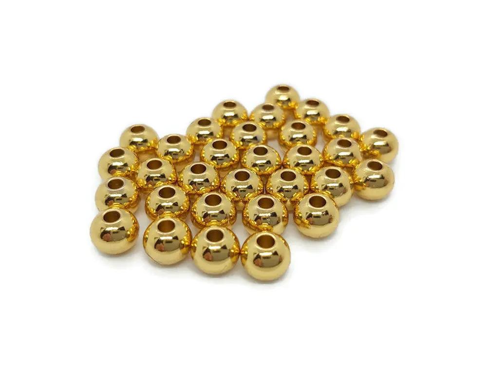 Perles intercalaires 6 x 5 mm - inox doré - Lot de 10/20/40 Les Précieuses Perles