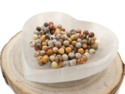 Agate Crazy Lace beige - 6 mm - 30/60 Perles Les Précieuses Perles