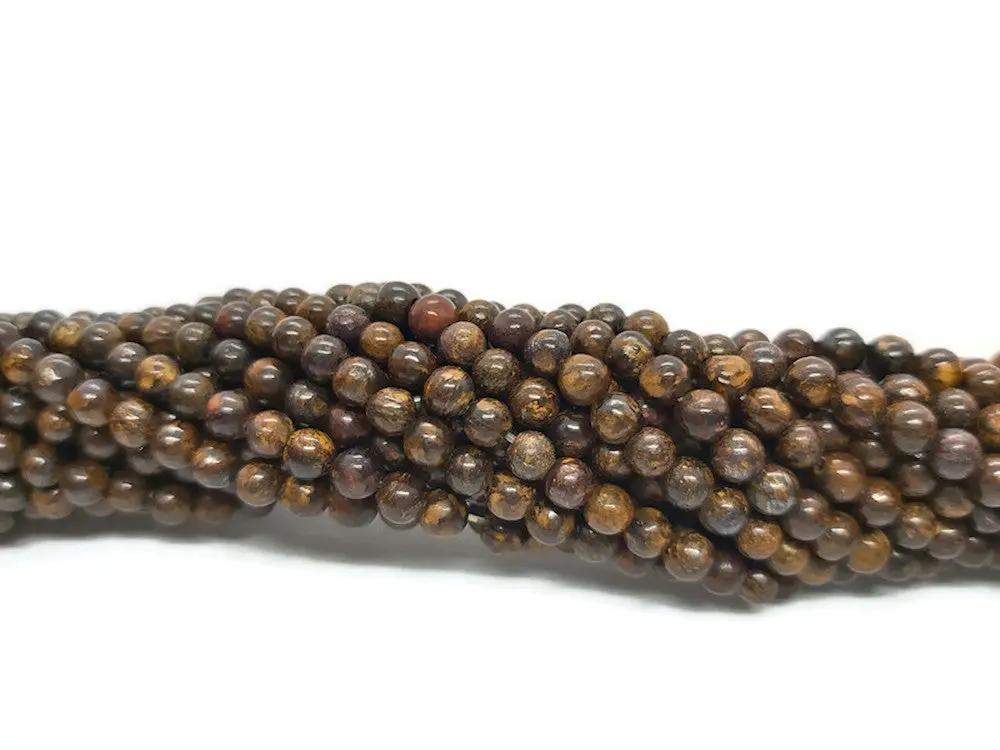 Bronzite - 4 mm - 40/80 Perles Les Précieuses Perles
