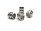 Perles colonnes inox - 6,5 x 5,2 mm - Lot de 10/20