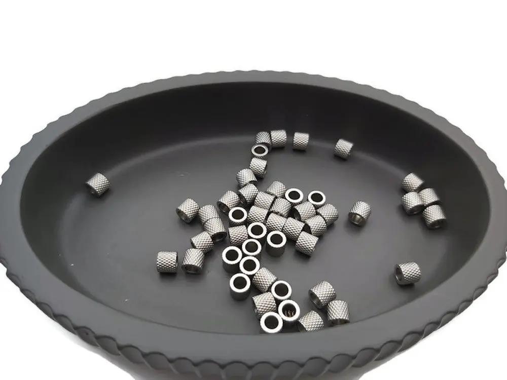 Perles cylindres inox - 5 x 4.5 mm - Lot de 10/20 Les Précieuses Perles