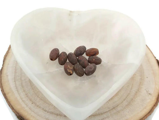 Agates - DZI Tibétaines 3 œil - 10 Perles Les Précieuses Perles