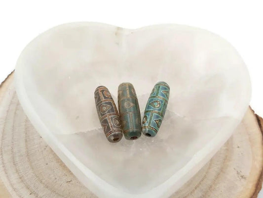 Agate - DZI Tibétaine 9 œil Les Précieuses Perles