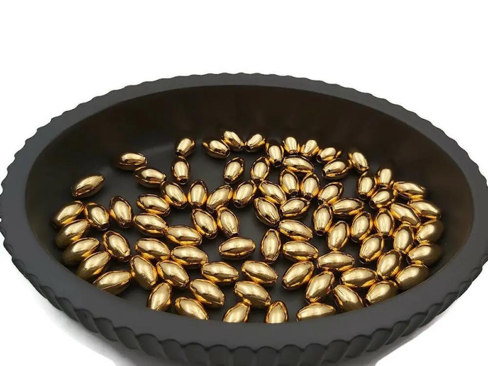 Perles ovales 9 x 6 mm inox - Lot de 10/20 Les Précieuses Perles