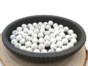 Howlite blanche - 10 mm - 20 Perles