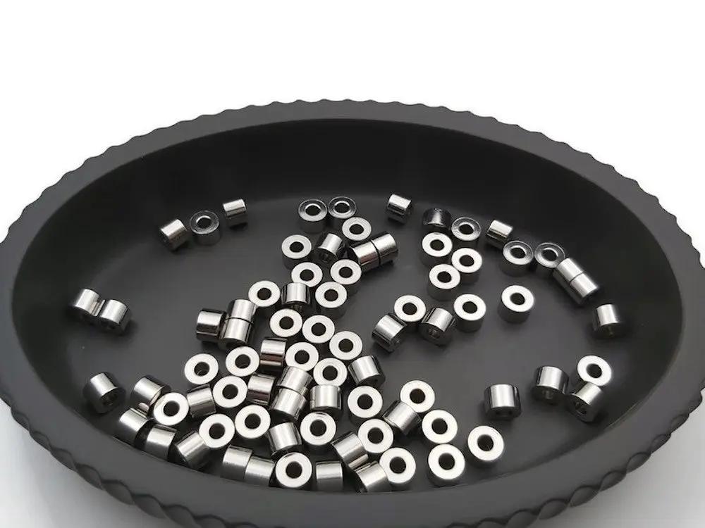 Perles cylindres inox - 6 x 4 mm - Lot de 20 Les Précieuses Perles