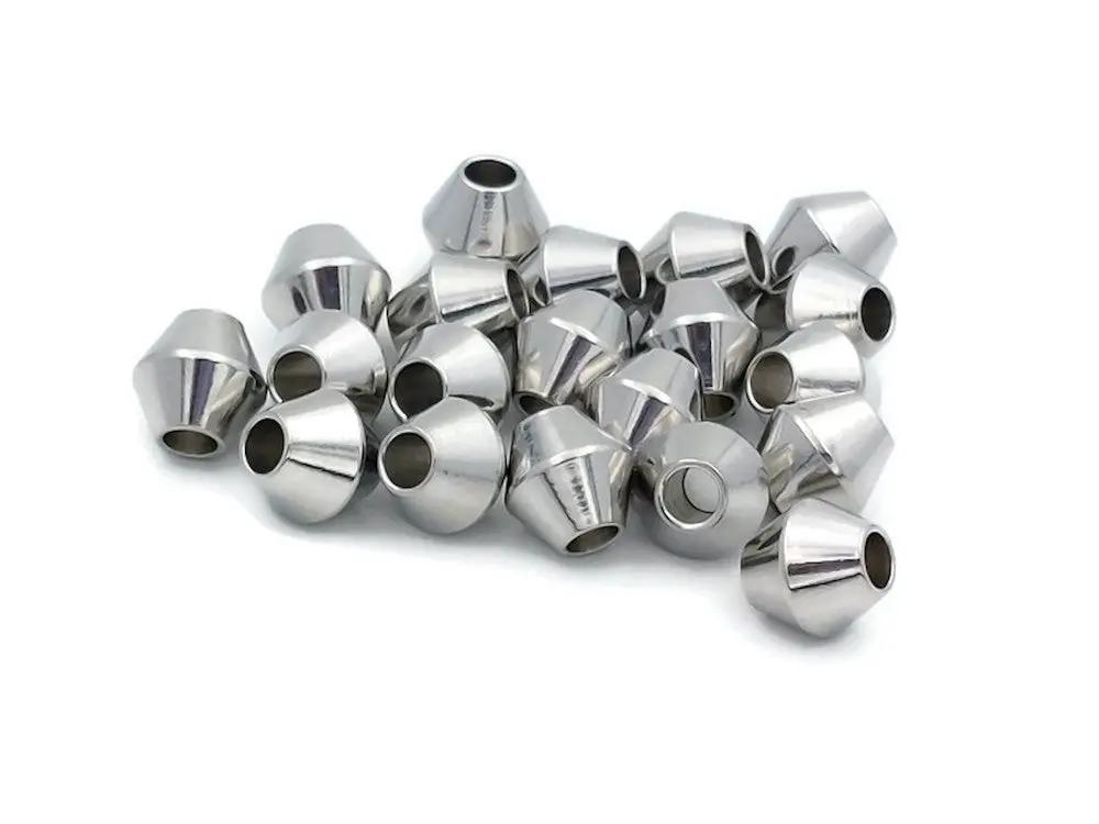 Perles toupies 6 mm inox - Lot de 10/20 Les Précieuses Perles