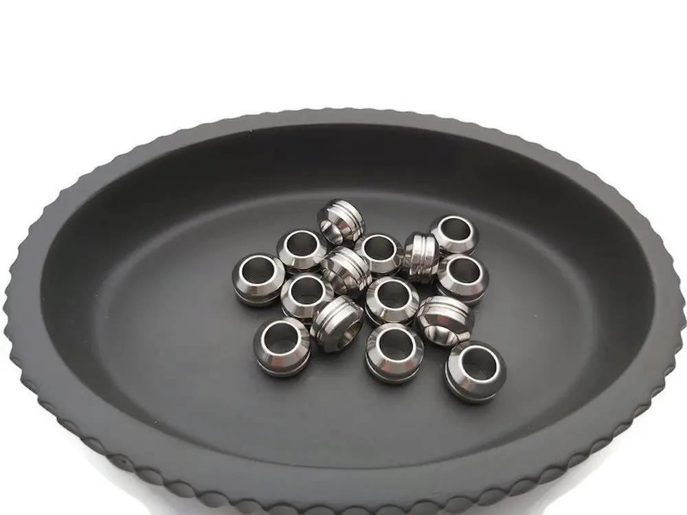 Perles décoratives inox 11 x 6 mm - Lot de 5/10 Les Précieuses Perles