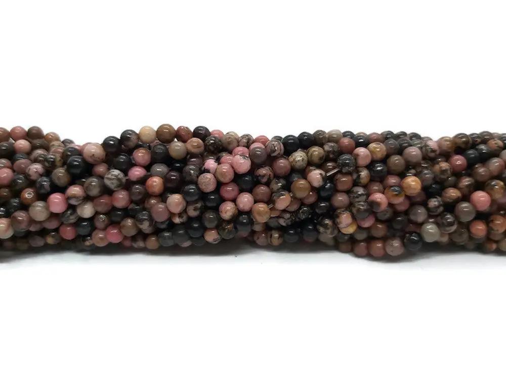 Rhodonite - 4 mm - 80 Perles Les Précieuses Perles