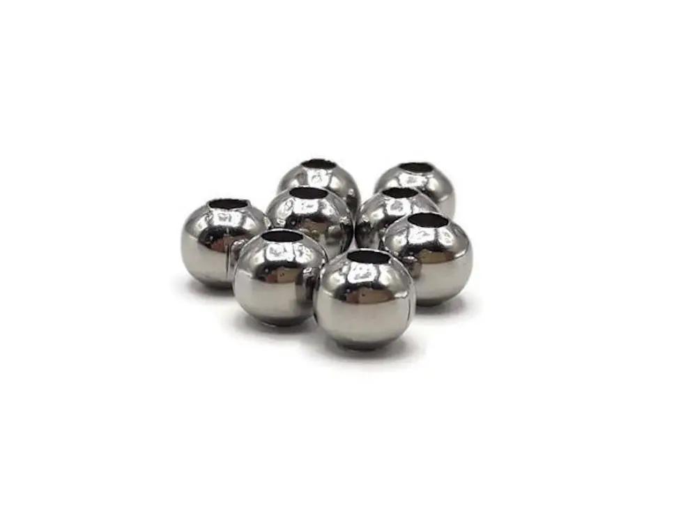 Perles inox creuses rondes - 6 mm - Lot de 40 Les Précieuses Perles