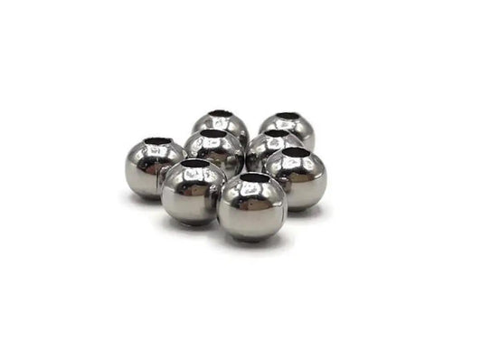 Perles inox creuses rondes - 6 mm - Lot de 40 Les Précieuses Perles