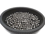 Perles inox creuses rondes - 6 mm - Lot de 40