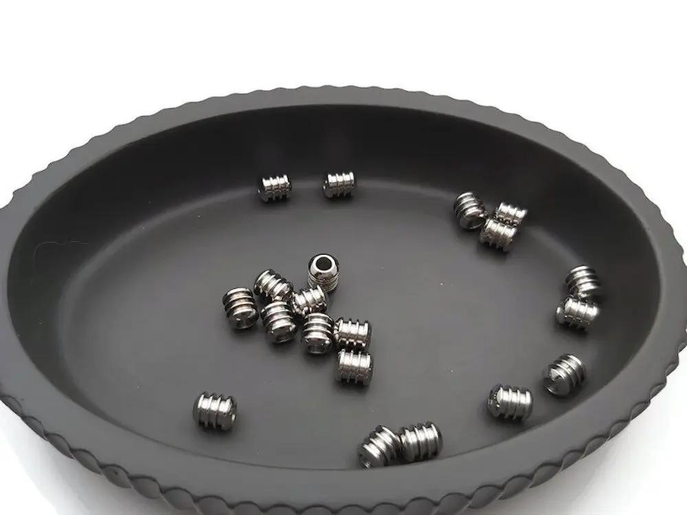 Perles séparateurs colonnes inox - 6 x 7 mm - Lot de 10 Les Précieuses Perles