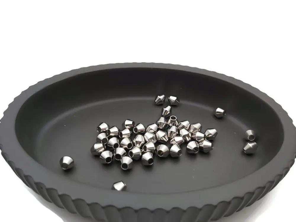 Perles toupies 6 mm inox - Lot de 10/20 Les Précieuses Perles