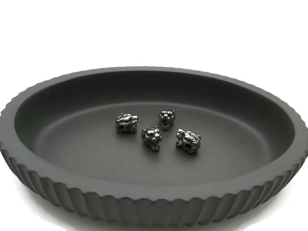 Perle décorative Tête de tigre inox Les Précieuses Perles