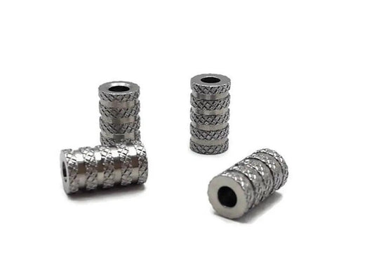 Colonnes rainurées inox - 11 x 6 mm - 10/20 Perles Les Précieuses Perles
