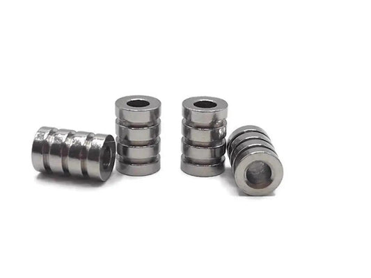 Perles tubes inox - 9 x 6 mm - 10/20 Perles Les Précieuses Perles