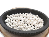 Pierre de lave blanche - 6 mm - 60 Perles