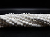 Pierre de lave blanche - 6 mm - 60 Perles