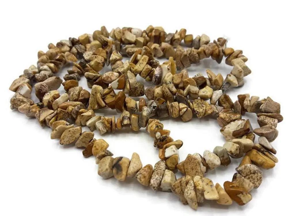 Jaspe brun - Puces percées 5-8 mm Les Précieuses Perles