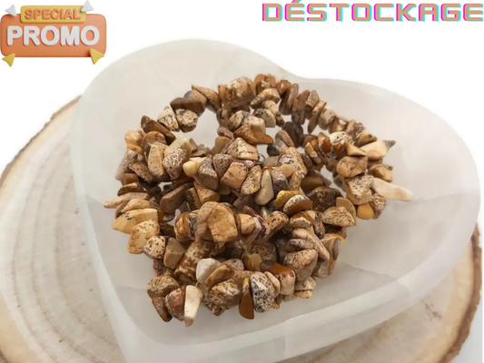 Jaspe brun - Puces percées 5-8 mm Les Précieuses Perles