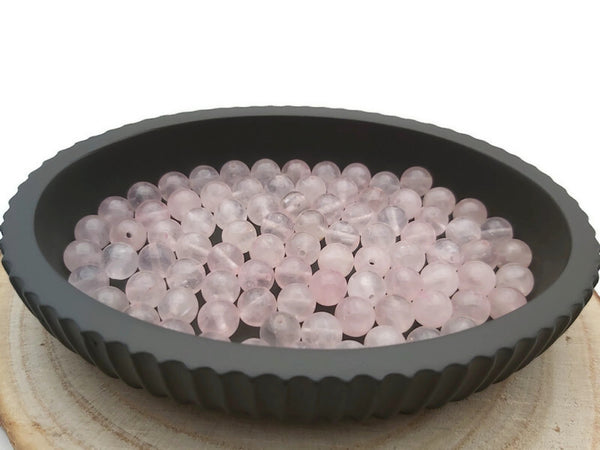 Quartz rose - 8 mm - 20/40 Perles
