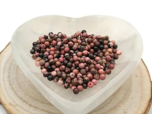 Rhodonite - 4 mm - 80 Perles Les Précieuses Perles