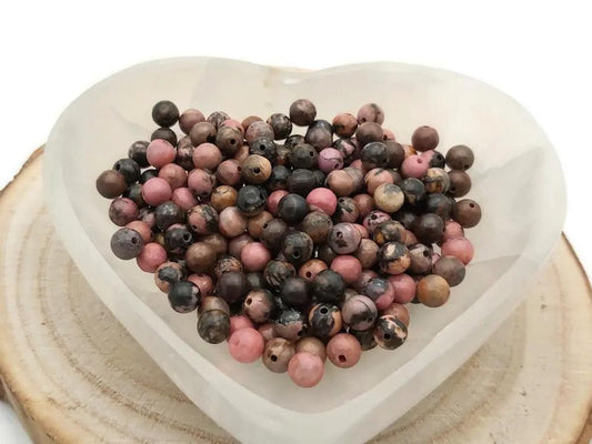 Rhodonite - 6 mm - 30/60 Perles Les Précieuses Perles