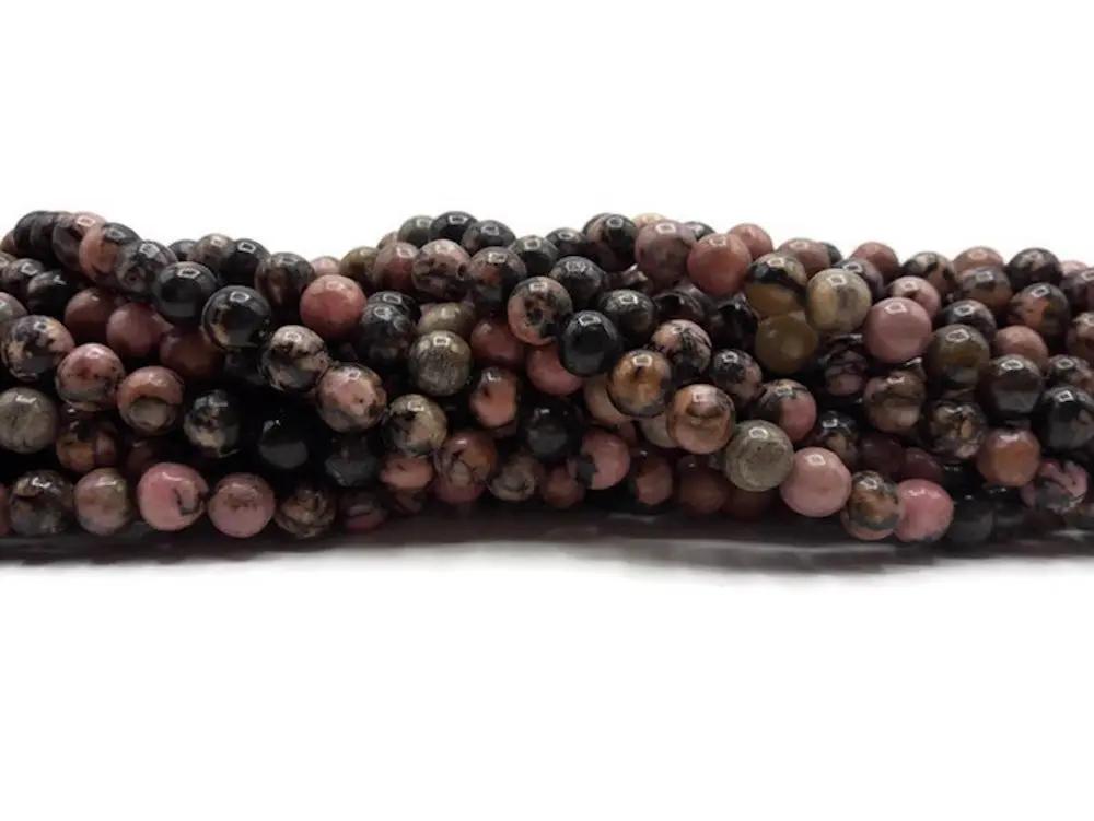 Rhodonite - 6 mm - 30/60 Perles Les Précieuses Perles