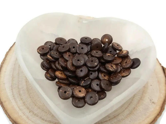 Noix de coco - Rondelles percées - 50/100 rondelles Les Précieuses Perles