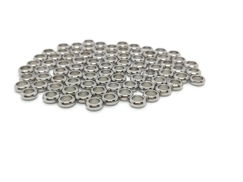 Rondelles séparateurs 5 x 2 mm inox - 50/100 Perles Les Précieuses Perles