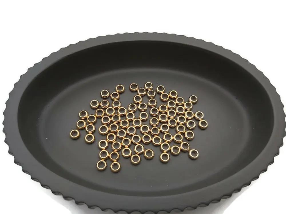 Rondelles séparateurs 5 x 2 mm inox doré - 10/20 Pièces Les Précieuses Perles