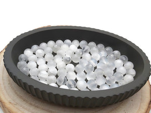 Sélénite Grade AAA - 8 mm - 20 Perles
