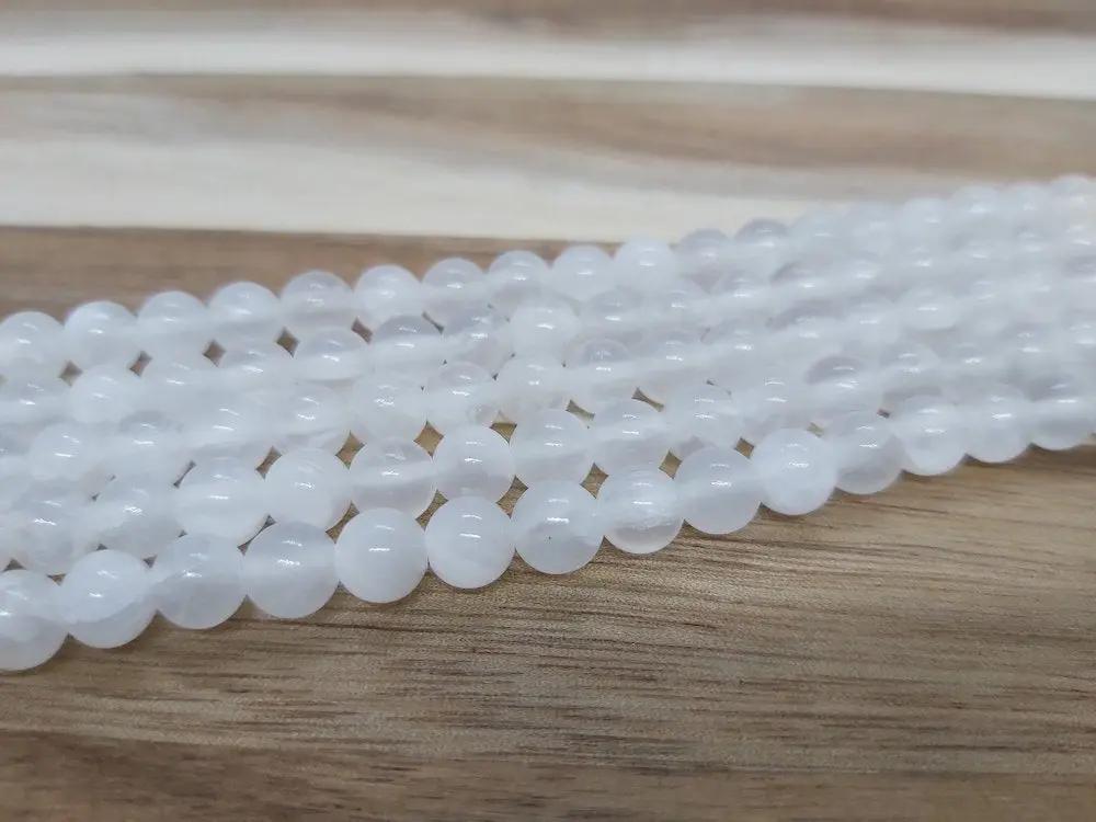 Sélénite - 6 mm - 30/60 Perles Les Précieuses Perles