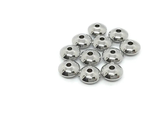 Séparateurs intercalaires 8 x 4 mm - inox - Lot de 10/20/40 Les Précieuses Perles