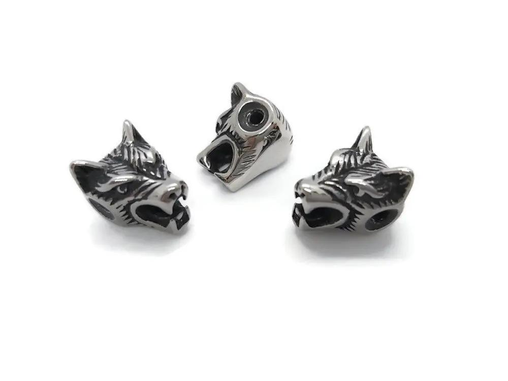 Perle décorative Tête de Loup inox Les Précieuses Perles