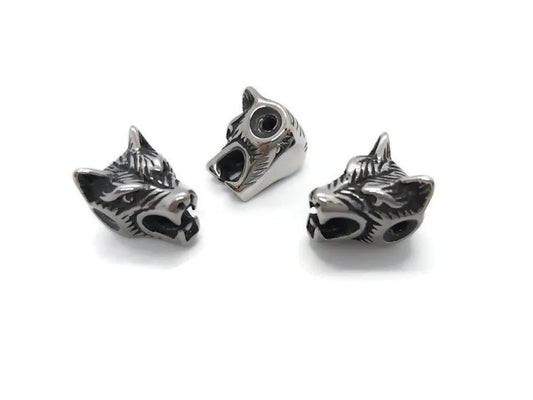 Perle décorative Tête de Loup inox Les Précieuses Perles