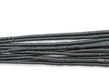 Hématite synthétique Grade AA - tubes 4 x 2 mm - 200 Perles