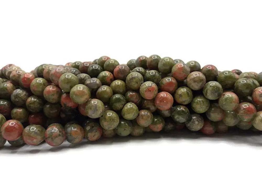 Unakite - 8 mm - 20/40 Perles Les Précieuses Perles