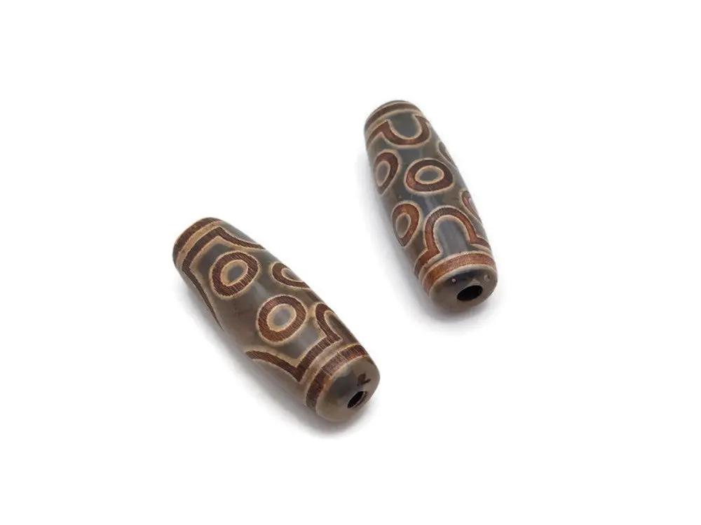 Agate - DZI Tibétaine 7 œil Les Précieuses Perles